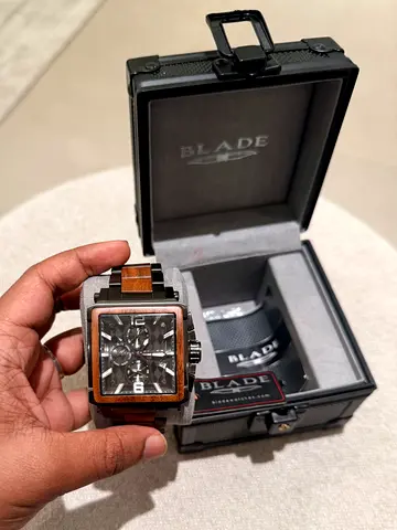 BLADE VERTEX LIMITED EDITION WOOD GUN MULTIFUNCTION MENS WATCH PIECE (091/250)