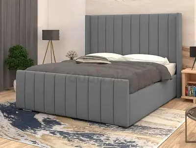 Brend New high quality fabric luxury king size 180x200 Bed with spring mattress available