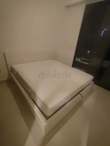 IKEA hydraulic queen size bed frame with storage inside full bed frame with IKEA mattress 160×200cm