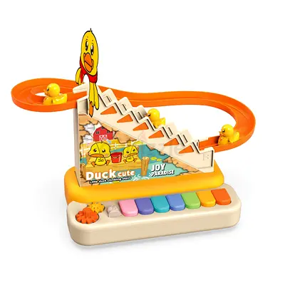 Duck Climbing Stairs Musical Piano Toy with Lights  Sound | Educational Toddler Toy (3+ Years)