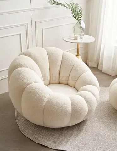 Cozy Cream Puff Armchair for Sale