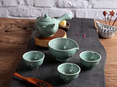 Authentic Korean Celadon Tea Set