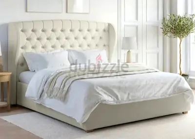 Brend New high quality fabric luxury Queen size 160x200 Bed with spring mattress available