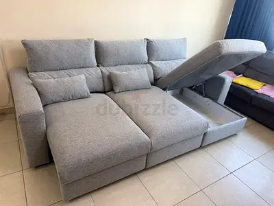 Ikea eskilstuna L shape sofa bed under storage