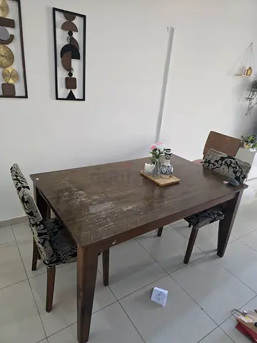 Dining table and chair