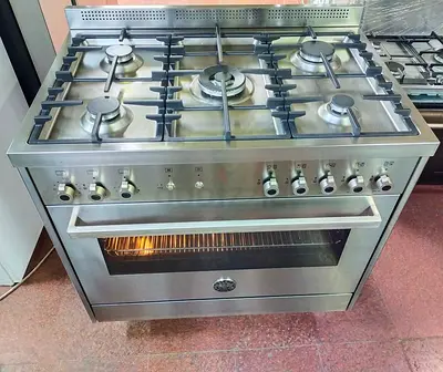 BARTAZONI 5 Burner Full Gas oven With FAN Cooker Range. Made Italy