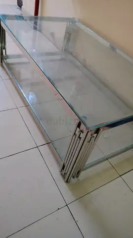 Modern Glass Coffee Table with Sleek Metal Legs