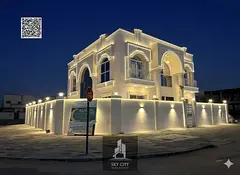 Villa for sale, classic design, corner lot on two streets – prime location in Al Zahia area, excel