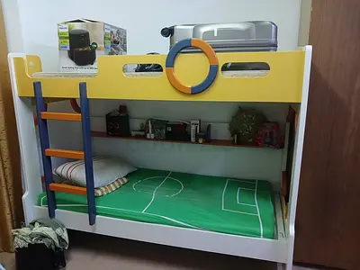 Childrens Bunk Bed with Storage and Fun Design