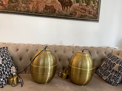Two Elegant Brass Lanterns for Your Home NOTE(125AED PER PIECE) ‼️