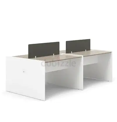Vee Cluster 4-Pax Workstation Desk for Modern Offices