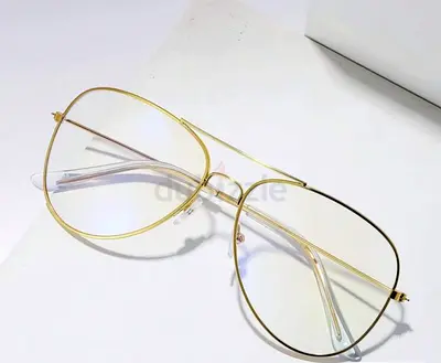 Stylish Gold-Toned Eyewear blue light protector