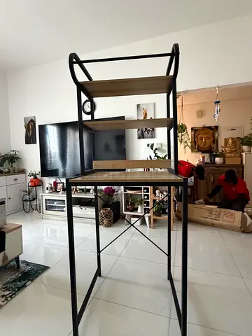 Modern Industrial Style storage table.. should go at the earliest. Negotiable