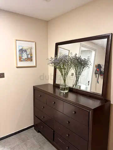 Elegant Wooden Dresser with Mirror