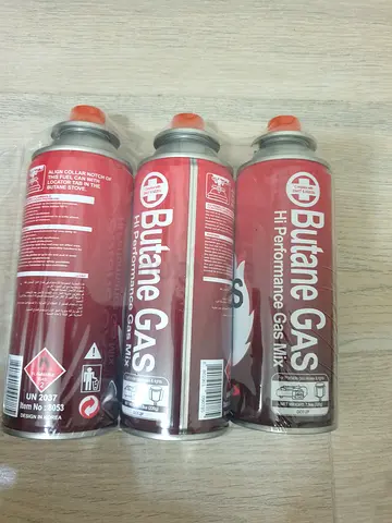 Butane gas bottles