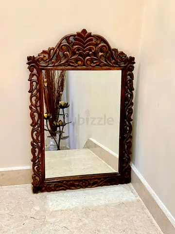 Elegant Vintage French-style hand-carved solid wooden frame wall Mirror