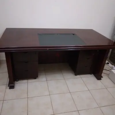 Office desk  large with 2 sets of office drawers and matching chair