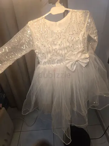 Beautiful White Sequin Dress for Kids