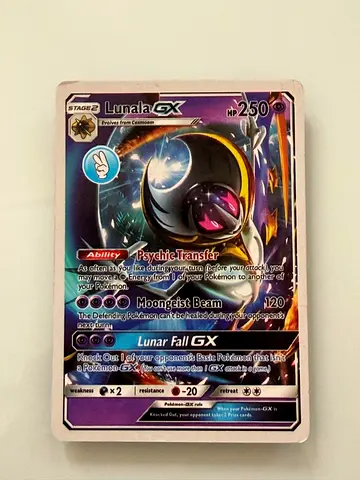 Rare Pokémon Lunala GX Card