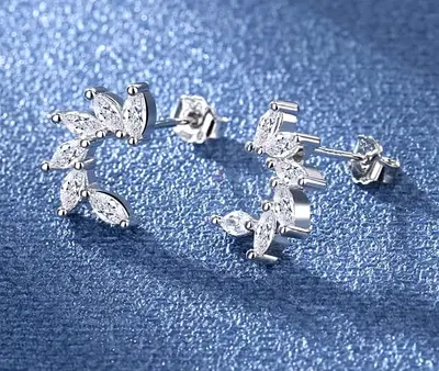 Elegant Marquise lesf sterling Earrings