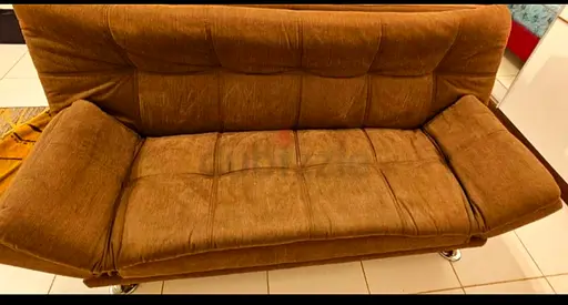 Comfortable Brown Sofa cum bed with adjustable armrest for Sale