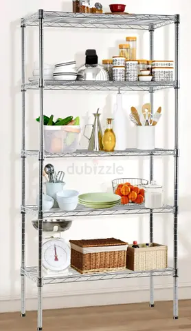 Durable Metal Storage Rack for Kitchen and Pantry