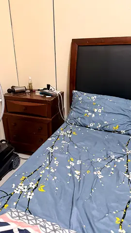 Comfortable Bed with Stylish Bedside Table