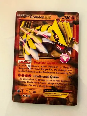 Rare Groudon EX Pokémon Card