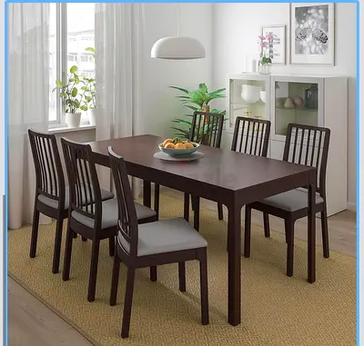 Elegant Dining Set with 6 Chairs