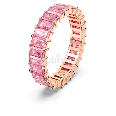 Swarovski Pink Matrix Baguette Ring