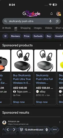 Skullcandy Earphone push ultra