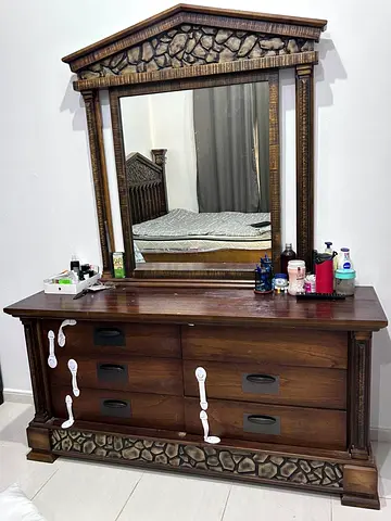 Elegant Rustic Dresser with Mirror