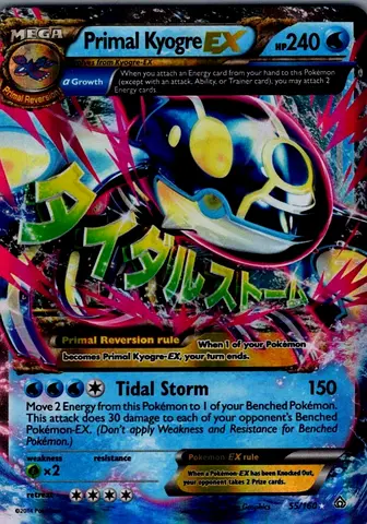 Rare Primal Kyogre EX Pokémon Card