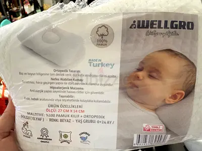 Wellgro Orthopedic Baby Pillow - Perfect for Infants