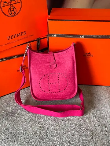 Trendy Pink Hermes Shoulder Bag
