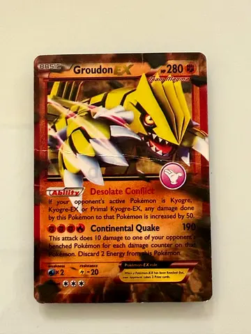 Rare Pokémon Card - Groudon EX (280 HP)