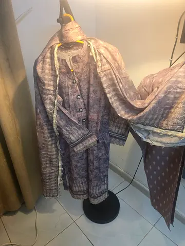 Elegant Purple lawn Ethnic Wear Set