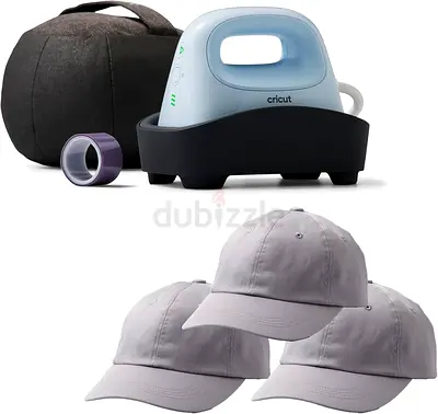 Cricut Hat Press Starter Kit - Includes Hat Heat Press  3 Blank Ball Caps