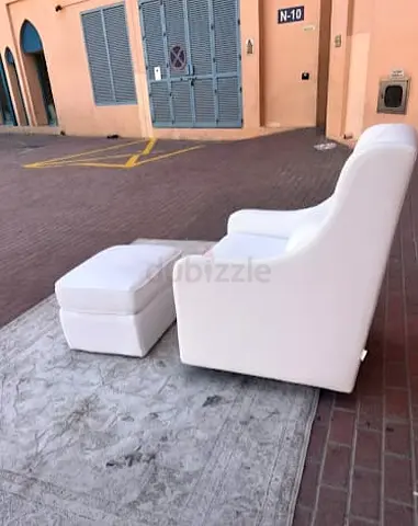 Pottery barn Brand Chairs with Footstool