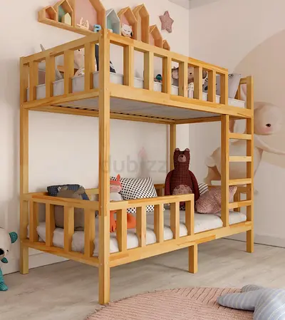Stylish Wooden Bunk Bed for Kids 120x200cm