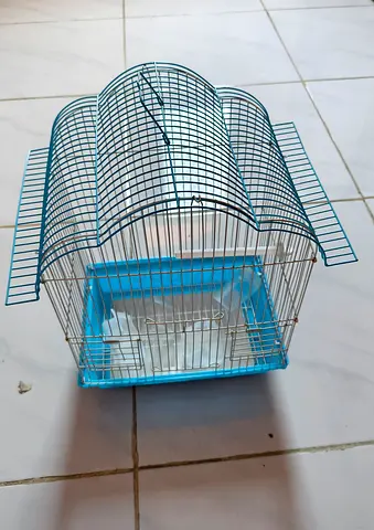 Blue Bird Cage with Removable Tray