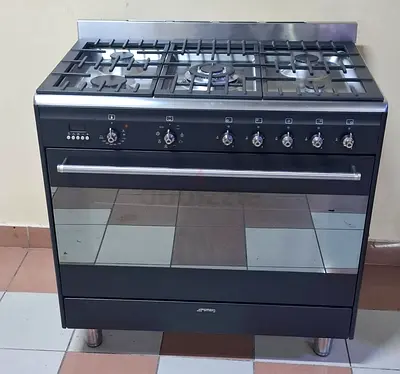 Smeg 5 burner top gas oven electric cooking range 90cm