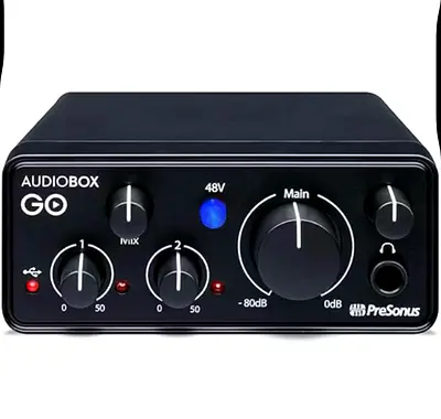Presonus AudioBox Go USB -C Audio interface with XLR/Line Combo-(Studio One 6 Version Free)