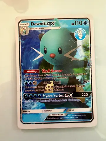 Rare Dewott GX Pokémon Card - Stage 2