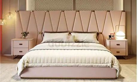Stylish cozy 200*200 super king size Bed with 2 side tables