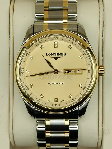 Longines Master Collection 18K Gold  Steel – Diamond Dial – Full Set.