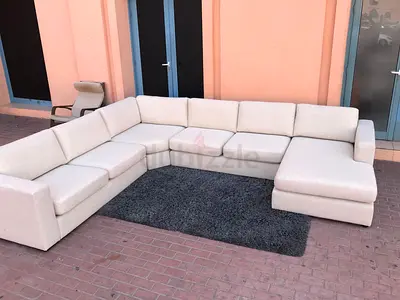 Looks great Condition Home Center Eterno U Shape Sofa Beige