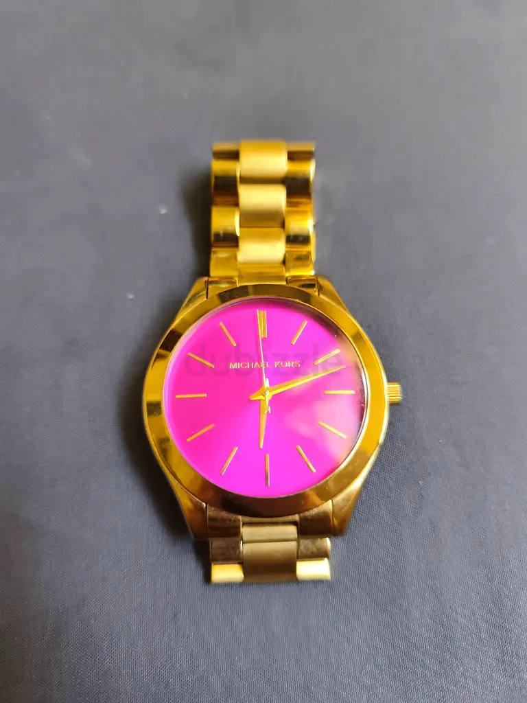 Michael Kors Gold Watch with Vibrant Pink Dial Michael Kors Women main image 3