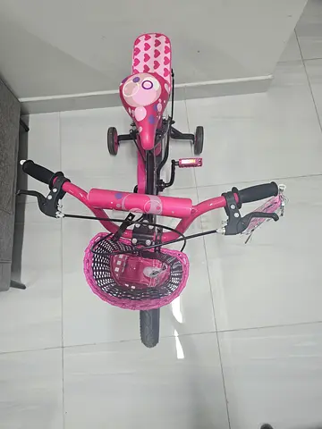 Cute Pink Kids Bicycle with Basket