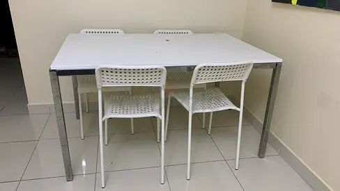 Dining table with chairs